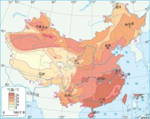 中国位于北半球，拥有广阔的领土和多样的气候
