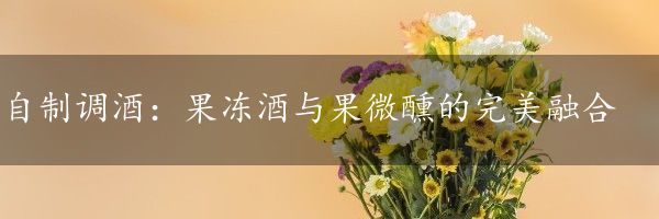 自制调酒：果冻酒与果微醺的完美融合