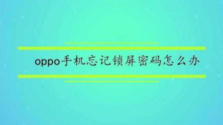 OPPO手机忘记密码怎么办？轻松解锁教程，一步到位！