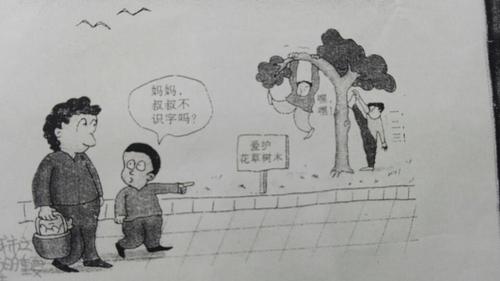 爱护花草看图写话：守护美丽环境，从小事做起